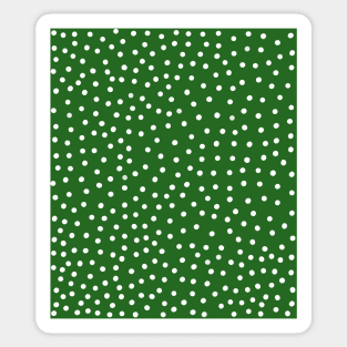 White Spots on Green Pattern Sticker